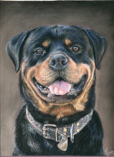 Dibujo perro, un sujeto