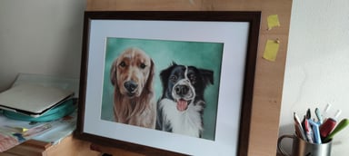 Dibujo perro and gato, dos sujetos